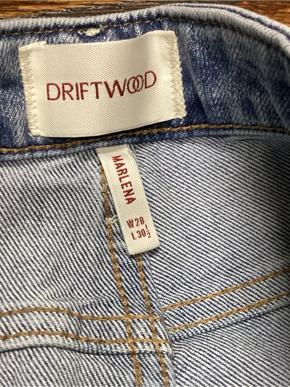 Driftwood Marlena Embroidered Mid-Rise Wide-Leg Jeans 28 - Picture 8 of 10